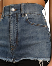 Load image into Gallery viewer, Dolce &amp; Gabbana Black Blue Cotton High Waist PRETTY Denim Pants
