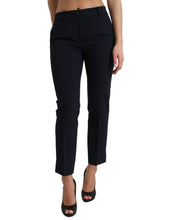 Load image into Gallery viewer, Dolce &amp; Gabbana Blue Mid Waist Tapered Cropped Pants

