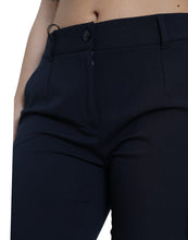 Load image into Gallery viewer, Dolce &amp; Gabbana Blue Mid Waist Tapered Cropped Pants
