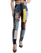 Load image into Gallery viewer, Dolce &amp; Gabbana Vibrant Patchwork Skinny Jeans
