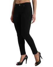 Load image into Gallery viewer, Dolce &amp; Gabbana Black Cotton Mid Waist Skinny Denim Jeans
