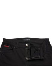 Load image into Gallery viewer, Dolce &amp; Gabbana Black Cotton Mid Waist Skinny Denim Jeans
