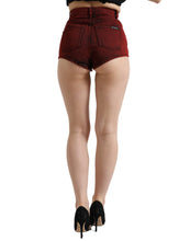 Load image into Gallery viewer, Dolce &amp; Gabbana High Waist Red Denim Hot Pants Shorts
