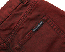 Load image into Gallery viewer, Dolce &amp; Gabbana High Waist Red Denim Hot Pants Shorts
