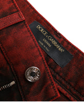 Load image into Gallery viewer, Dolce &amp; Gabbana High Waist Red Denim Hot Pants Shorts
