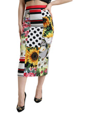 Load image into Gallery viewer, Dolce &amp; Gabbana Glamorous High Waist Patchwork Midi Skirt
