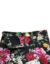 Load image into Gallery viewer, Dolce &amp; Gabbana Black Floral Print Mid Waist Cropped Pants
