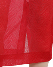 Load image into Gallery viewer, Dolce &amp; Gabbana Chic Red High Waist Sheer Midi Skirt
