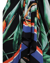 Load image into Gallery viewer, Dolce &amp; Gabbana Black Strelitzia High Waist Wrap Midi Skirt
