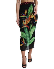 Load image into Gallery viewer, Dolce &amp; Gabbana Black Strelitzia High Waist Pencil Cut Skirt
