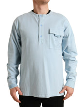 Load image into Gallery viewer, Dolce &amp; Gabbana Light Blue Cotton Buttoned Pullover Sweater
