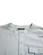 Load image into Gallery viewer, Dolce &amp; Gabbana Light Blue Cotton Buttoned Pullover Sweater
