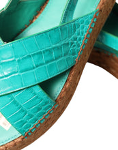 Load image into Gallery viewer, Dolce &amp; Gabbana Elegant Green Espadrille Platform Sandals
