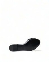 Load image into Gallery viewer, Dolce &amp; Gabbana Elegant Black Heart Embroidery Slide Sandals
