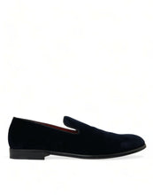 Load image into Gallery viewer, Dolce &amp; Gabbana Black Velvet Loafers Formal Dress Shoes
