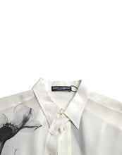 Load image into Gallery viewer, Dolce &amp; Gabbana White Floral Collared Dress Silk Shirt
