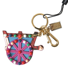 Load image into Gallery viewer, Dolce &amp; Gabbana Elegant Multicolor Keychain with Gold Accents
