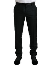 Load image into Gallery viewer, Dolce &amp; Gabbana Black Wool Slim Fit Formal Trouser Dress Pants
