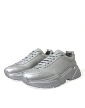 Load image into Gallery viewer, Dolce &amp; Gabbana Silver DAYMASTER Leather Men Casual Sneakers Shoes
