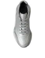 Load image into Gallery viewer, Dolce &amp; Gabbana Silver DAYMASTER Leather Men Casual Sneakers Shoes
