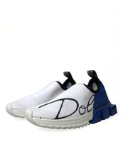 Load image into Gallery viewer, Dolce &amp; Gabbana White Blue Sorrento Low Top Men Casual Sneakers Shoes
