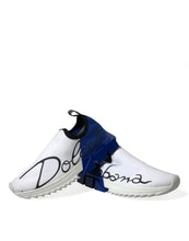 Load image into Gallery viewer, Dolce &amp; Gabbana White Blue Sorrento Low Top Men Casual Sneakers Shoes
