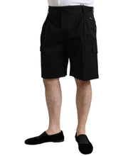 Load image into Gallery viewer, Dolce &amp; Gabbana Black Cotton Stretch Cargo Bermuda Shorts
