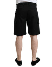 Load image into Gallery viewer, Dolce &amp; Gabbana Black Cotton Stretch Cargo Bermuda Shorts
