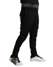 Load image into Gallery viewer, Dolce &amp; Gabbana Black Gray Slim Cotton Denim Jeans Pants
