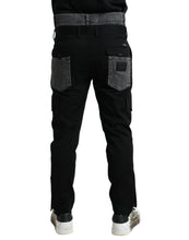 Load image into Gallery viewer, Dolce &amp; Gabbana Black Gray Slim Cotton Denim Jeans Pants
