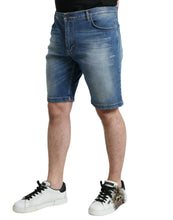 Load image into Gallery viewer, Dolce &amp; Gabbana Blue Washed Cotton Bermuda Denim Men Shorts
