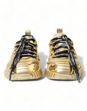 Load image into Gallery viewer, Dolce &amp; Gabbana Gleaming Gold-Toned Luxury Sneakers
