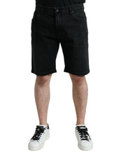 Load image into Gallery viewer, Dolce &amp; Gabbana Black Cotton Stretch Bermuda Denim Shorts
