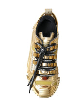 Load image into Gallery viewer, Dolce &amp; Gabbana Gleaming Gold-Toned Luxury Sneakers
