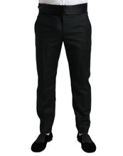 Load image into Gallery viewer, Dolce &amp; Gabbana Black Wool Slim Fit Formal Trouser Dress Pants
