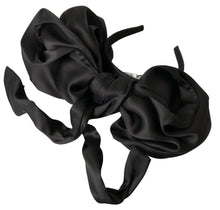 Load image into Gallery viewer, Dolce &amp; Gabbana Elegant Silk Black Bow Diadem Headpiece
