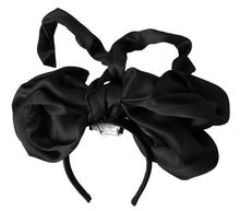 Load image into Gallery viewer, Dolce &amp; Gabbana Elegant Silk Black Bow Diadem Headpiece
