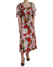Load image into Gallery viewer, Dolce &amp; Gabbana Multicolor Floral Crystal Embellished A-line Dress

