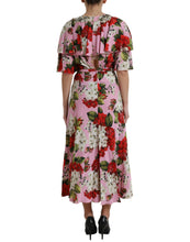 Load image into Gallery viewer, Dolce &amp; Gabbana Multicolor Floral Crystal Embellished A-line Dress
