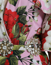 Load image into Gallery viewer, Dolce &amp; Gabbana Multicolor Floral Crystal Embellished A-line Dress
