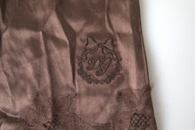 Load image into Gallery viewer, Dolce &amp; Gabbana Brown Logo Silk Sleepwear Camisole Top Underwear
