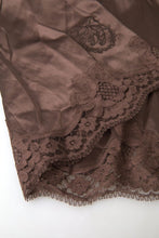 Load image into Gallery viewer, Dolce &amp; Gabbana Brown Logo Silk Sleepwear Camisole Top Underwear
