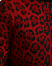Load image into Gallery viewer, Dolce &amp; Gabbana Red Leopard Print Turtleneck Pullover Sweater

