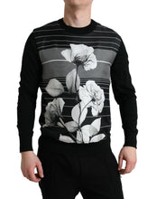 Load image into Gallery viewer, Dolce &amp; Gabbana Black Floral Print Wool Silk Pullover Sweater
