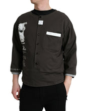 Load image into Gallery viewer, Dolce &amp; Gabbana Dark Gray Cotton Button Down Pullover Sweater
