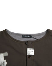 Load image into Gallery viewer, Dolce &amp; Gabbana Dark Gray Cotton Button Down Pullover Sweater
