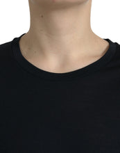 Load image into Gallery viewer, Dolce &amp; Gabbana Black Wool Short Sleeves Crewneck Top T-shirt
