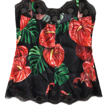 Load image into Gallery viewer, Dolce &amp; Gabbana Anthurium Print Silk Camisole Top
