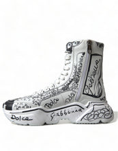 Load image into Gallery viewer, Dolce &amp; Gabbana Daymaster Graffiti Print Mid Top Sneakers
