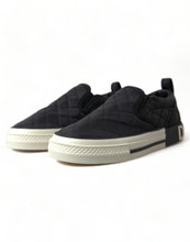 Load image into Gallery viewer, Dolce &amp; Gabbana Black Quilted Slip On Low Top Sneakers Shoes
